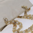 PRADA Shoulder Bag Leather White Auth bs23764-6