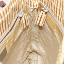 PRADA Hand Bag Leather Beige Auth bs23765-18