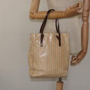 PRADA Hand Bag Leather Beige Auth bs23765-22