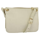 PRADA Shoulder Bag Leather Beige Auth bs23766-1