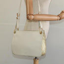PRADA Shoulder Bag Leather Beige Auth bs23766-20