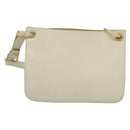 PRADA Shoulder Bag Leather Beige Auth bs23766-13