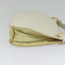PRADA Shoulder Bag Leather Beige Auth bs23766-4
