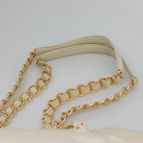 PRADA Shoulder Bag Nylon Beige Auth bs23768