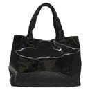 Salvatore Ferragamo Hand Bag Enamel Black Auth bs23791-2
