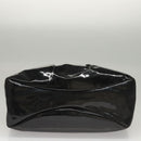 Salvatore Ferragamo Hand Bag Enamel Black Auth bs23791-5
