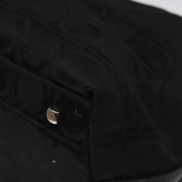 Salvatore Ferragamo Hand Bag Canvas Black Auth bs23793