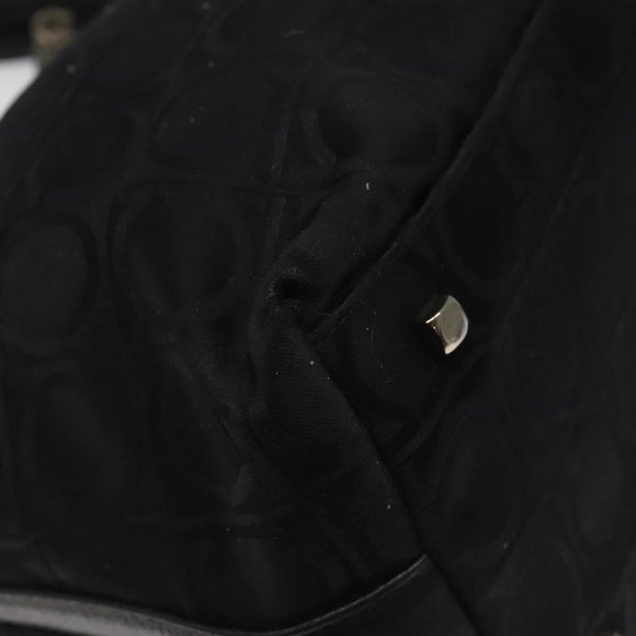 Salvatore Ferragamo Hand Bag Canvas Black Auth bs23793