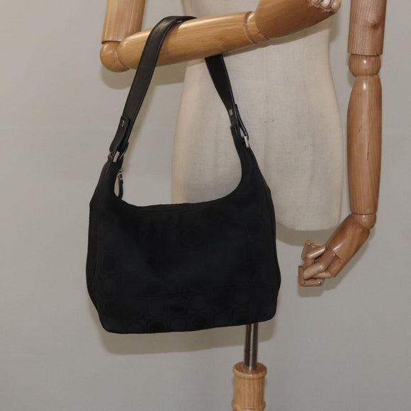 Salvatore Ferragamo Hand Bag Canvas Black Auth bs23793