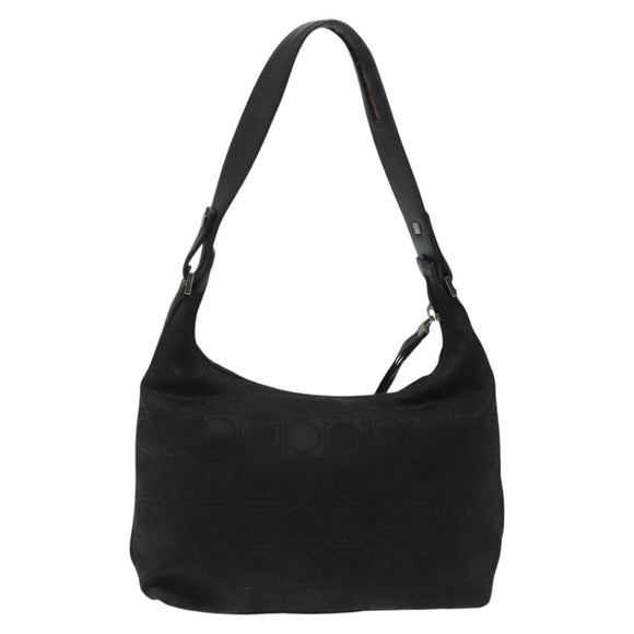 Salvatore Ferragamo Hand Bag Canvas Black Auth bs23793
