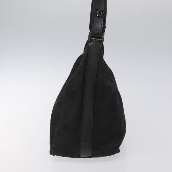Salvatore Ferragamo Hand Bag Canvas Black Auth bs23793