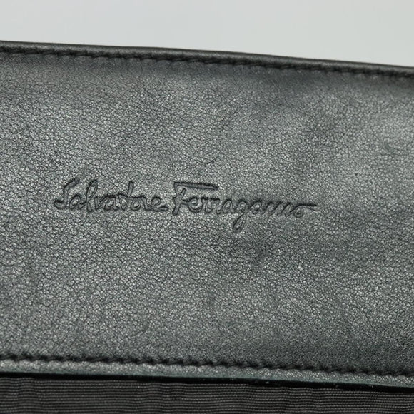 Salvatore Ferragamo Shoulder Bag Nylon Black Auth bs23806