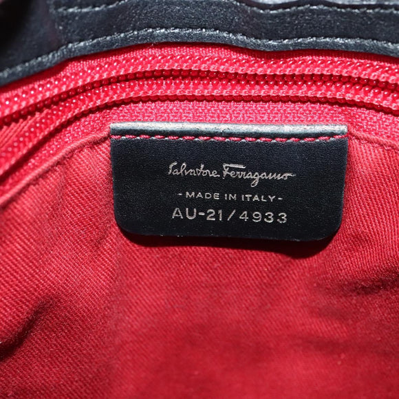 Salvatore Ferragamo Shoulder Bag Nylon Black Auth bs23806