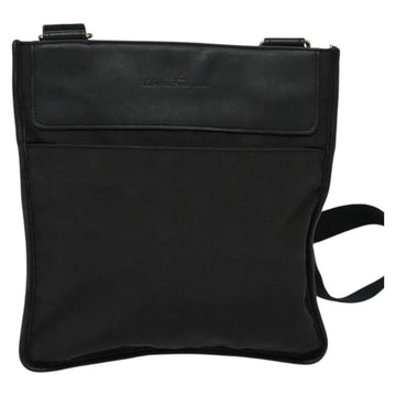 Salvatore Ferragamo Shoulder Bag Nylon Black Auth bs23806 - 0