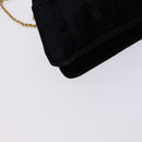 CHANEL Chain Shoulder Bag Velor Black CC Auth bs23807-13