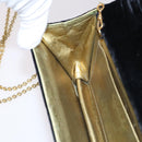 CHANEL Chain Shoulder Bag Velor Black CC Auth bs23807-18