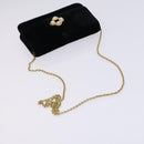 CHANEL Chain Shoulder Bag Velor Black CC Auth bs23807-7