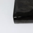 Salvatore Ferragamo Gancini Shoulder Bag Enamel Black Gold Auth bs23808-16