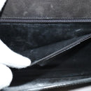 Salvatore Ferragamo Gancini Shoulder Bag Enamel Black Gold Auth bs23808-11