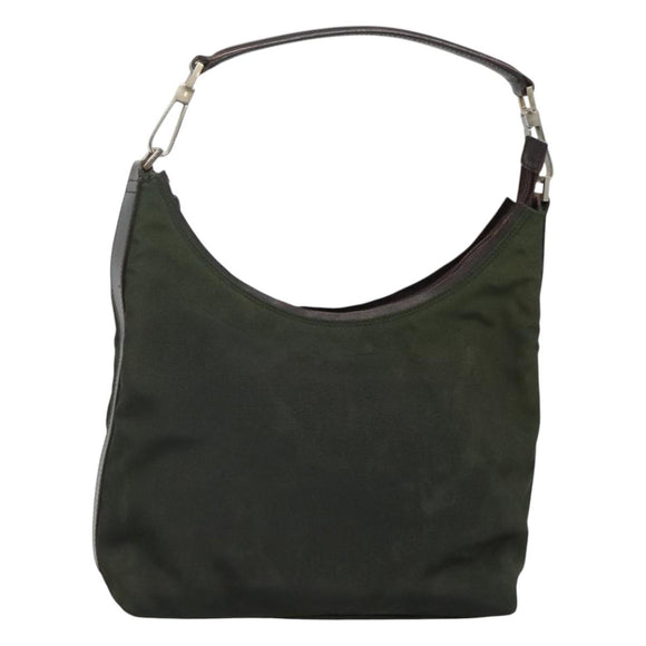 GUCCI Shoulder Bag Canvas Khaki 000 0602 Auth bs23832
