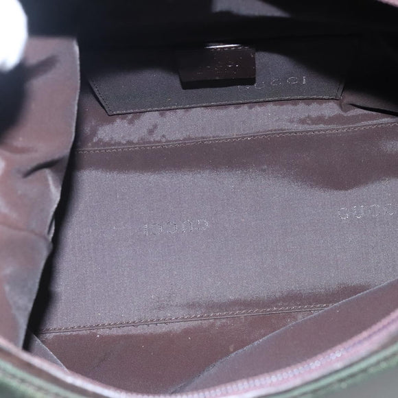 GUCCI Shoulder Bag Canvas Khaki 000 0602 Auth bs23832