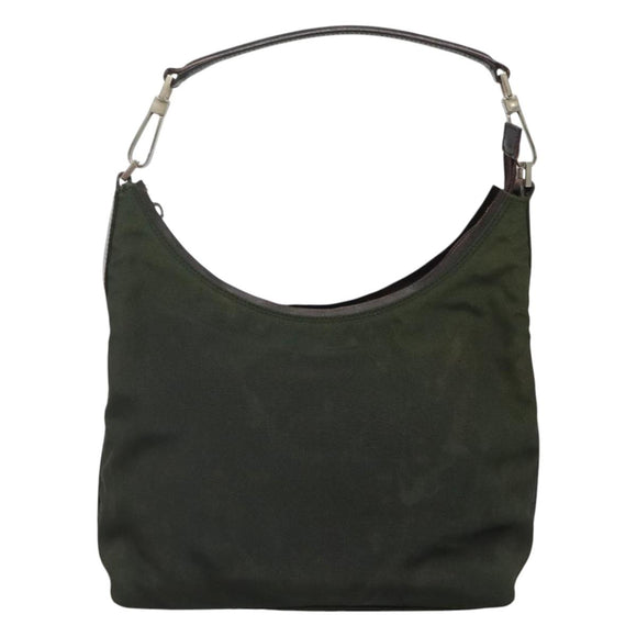 GUCCI Shoulder Bag Canvas Khaki 000 0602 Auth bs23832