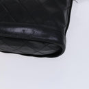 CHANEL Matelasse Chain Shoulder Bag Lamb Skin Black CC Auth bs23838-12