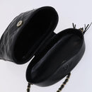 CHANEL Matelasse Chain Shoulder Bag Lamb Skin Black CC Auth bs23838-16