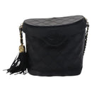 CHANEL Matelasse Chain Shoulder Bag Lamb Skin Black CC Auth bs23838-2