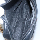 BALLY Chain Shoulder Bag Leather Black Gold Auth bs23848-12