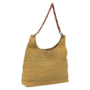 Christian Dior Canage Shoulder Bag Nylon Yellow Auth bs23852-1