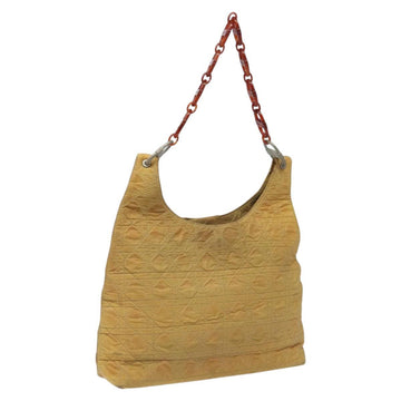Christian Dior Canage Shoulder Bag Nylon Yellow Auth bs23852