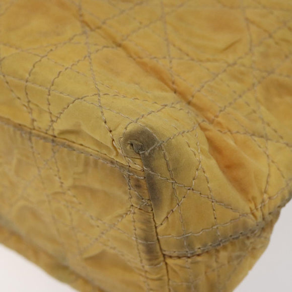 Christian Dior Canage Shoulder Bag Nylon Yellow Auth bs23852
