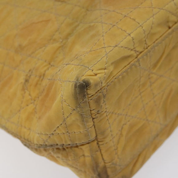 Christian Dior Canage Shoulder Bag Nylon Yellow Auth bs23852