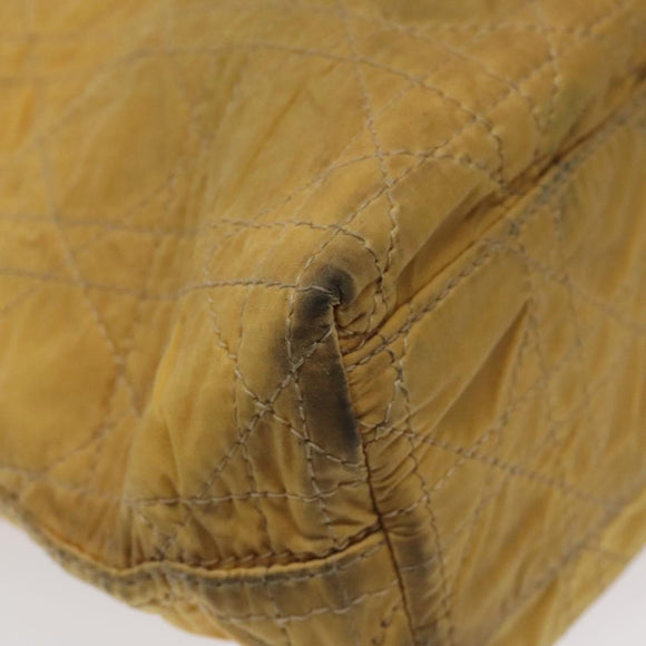 Christian Dior Canage Shoulder Bag Nylon Yellow Auth bs23852