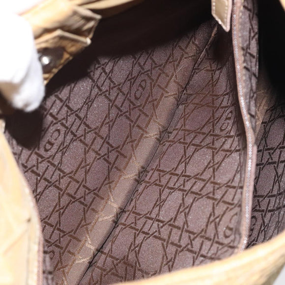 Christian Dior Canage Shoulder Bag Nylon Yellow Auth bs23852