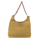 Christian Dior Canage Shoulder Bag Nylon Yellow Auth bs23852-2