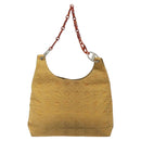 Christian Dior Canage Shoulder Bag Nylon Yellow Auth bs23852-3