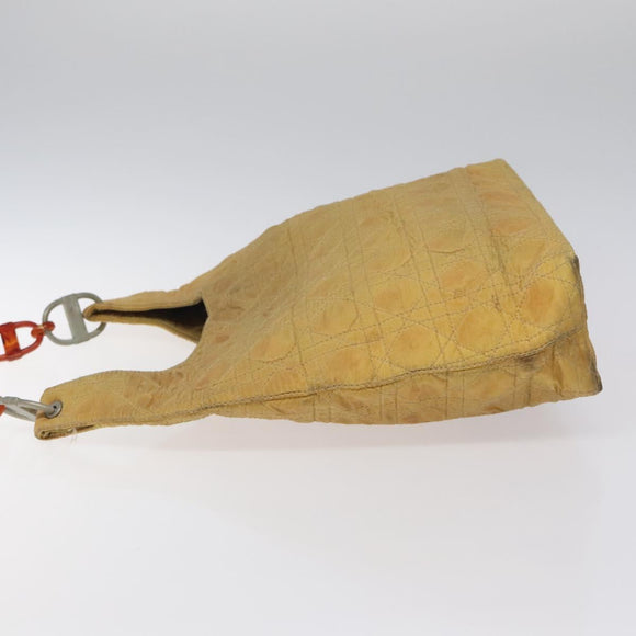 Christian Dior Canage Shoulder Bag Nylon Yellow Auth bs23852