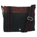 HERMES Fourre Tout Bassas PM Shoulder Bag Canvas Black Auth bs23858-1