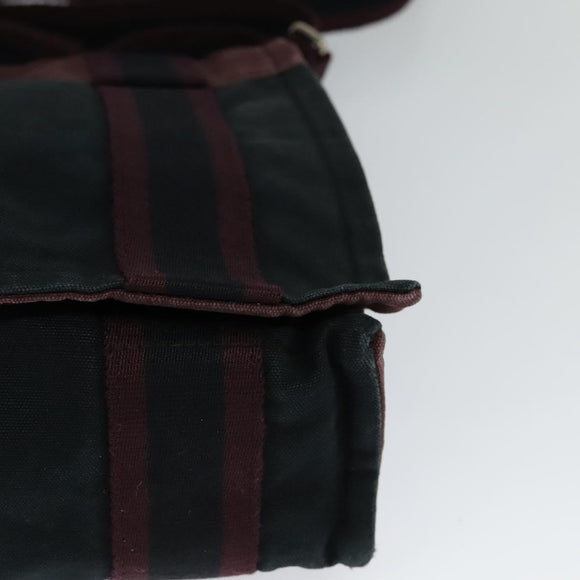 HERMES Fourre Tout Bassas PM Shoulder Bag Canvas Black Auth bs23858