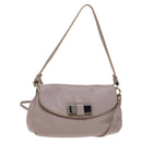 Chloe Lily Shoulder Bag Leather Beige Auth bs23861-1