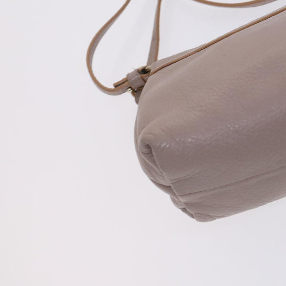 Chloe Lily Shoulder Bag Leather Beige Auth bs23861