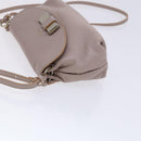 Chloe Lily Shoulder Bag Leather Beige Auth bs23861-4