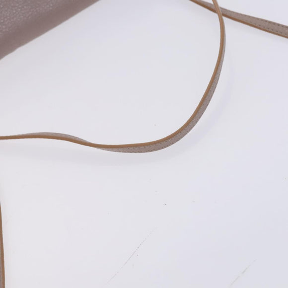 Chloe Lily Shoulder Bag Leather Beige Auth bs23861