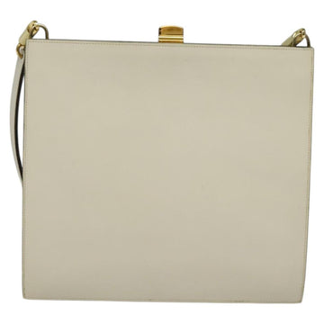 Christian Dior Shoulder Bag Leather Beige Auth bs23864 - 0