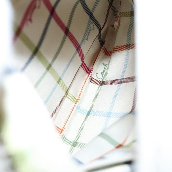 Coach Shoulder Bag Leather White Auth bs23865