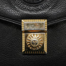 VERSACE Hand Bag Leather Black Auth bs23868-10