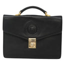 VERSACE Hand Bag Leather Black Auth bs23868-13