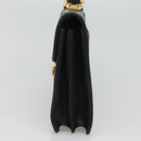 VERSACE Hand Bag Leather Black Auth bs23868-4